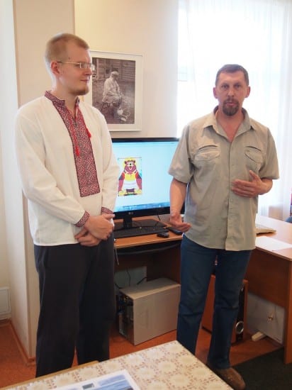 Члены общества "Калина". Сергей Жебрак слева, справа Анатолий Поморцев