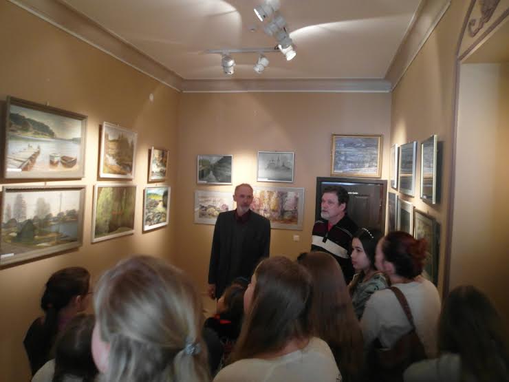 Владимир Лобанов и Валентин Чекмасов на выставке