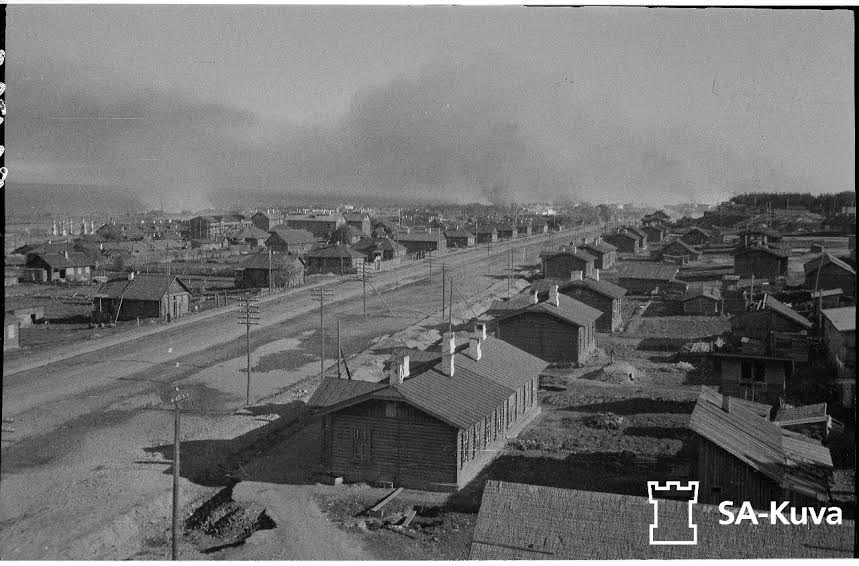 Железнодорожный район Петрозаводска. Застройка Шоссе 1 Мая в 1942 году