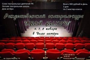 Рождественский экстрим-курс «Твой выход!» пройдёт в Доме актёра