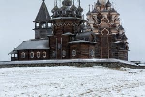 Преображенская церковь на острове Кижи. Декабрь 2019 года. Фото музея "Кижи"