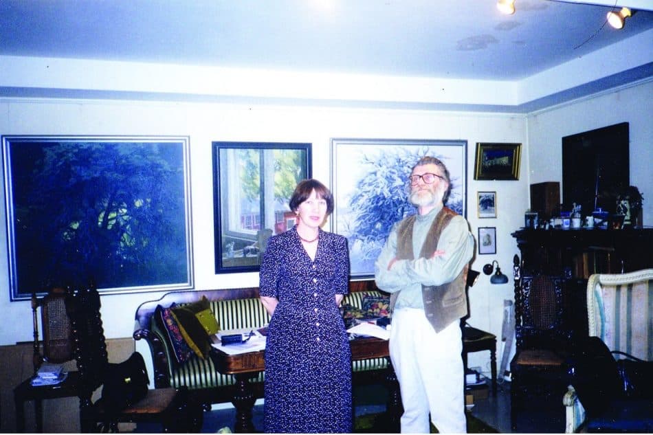 Галина Акулатова и Фолке Ниеминен в мастерской художника в Хельсинки. 1998 год